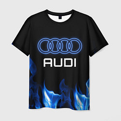 Футболка мужская Audi neon art, цвет: 3D-принт