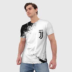 Футболка мужская Juventus sport color black, цвет: 3D-принт — фото 2