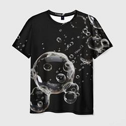 Футболка мужская Пузыри на черном, цвет: 3D-принт