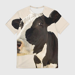 Футболка мужская Настоящая корова, цвет: 3D-принт