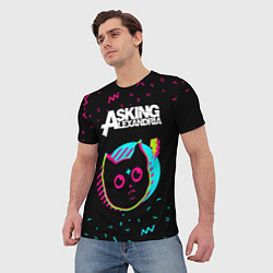Футболка мужская Asking Alexandria - rock star cat, цвет: 3D-принт — фото 2