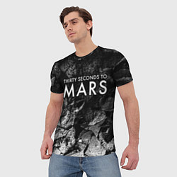 Футболка мужская Thirty Seconds to Mars black graphite, цвет: 3D-принт — фото 2