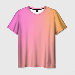 Футболка мужская Розово-желтый градиент, цвет: 3D-принт