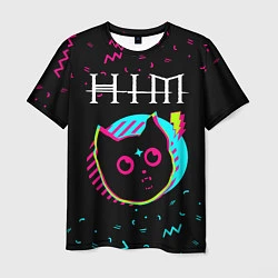 Футболка мужская HIM - rock star cat, цвет: 3D-принт