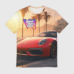 Футболка мужская GTA 6 logo auto style, цвет: 3D-принт