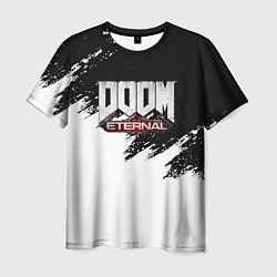 Футболка мужская Doom eternal белые краски, цвет: 3D-принт