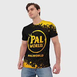 Футболка мужская Palworld - gold gradient, цвет: 3D-принт — фото 2