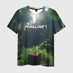 Футболка мужская Minecraft logo world, цвет: 3D-принт