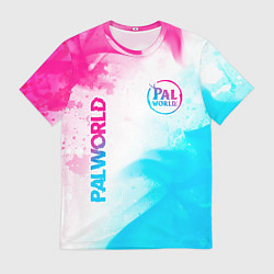 Футболка мужская Palworld neon gradient style вертикально, цвет: 3D-принт