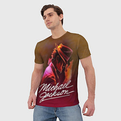 Футболка мужская Michael Jackson нарисованный кистью, цвет: 3D-принт — фото 2