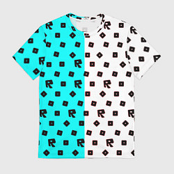 Футболка мужская Roblox pattern logo mobile, цвет: 3D-принт