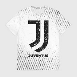 Футболка мужская Juventus с потертостями на светлом фоне, цвет: 3D-принт