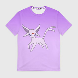 Футболка мужская Espeon Pokemon - розовая кошка покемон, цвет: 3D-принт