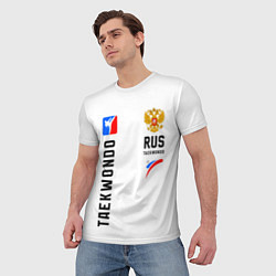 Футболка мужская Тхэквондо Россия, цвет: 3D-принт — фото 2