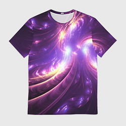 Футболка мужская Фиолетовый фрактал, цвет: 3D-принт