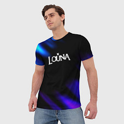 Футболка мужская Louna neon bend, цвет: 3D-принт — фото 2