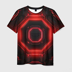 Футболка мужская Nvidia style black and red neon, цвет: 3D-принт