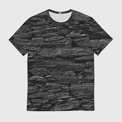 Футболка мужская Графитовый черный камень, цвет: 3D-принт