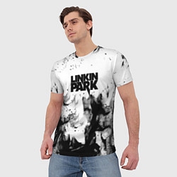 Футболка мужская Linkin park огненный дым рок, цвет: 3D-принт — фото 2