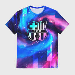 Футболка мужская Barcelona неоновый космос, цвет: 3D-принт