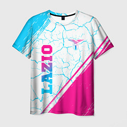 Футболка мужская Lazio neon gradient style вертикально, цвет: 3D-принт