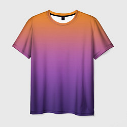 Футболка мужская Градиент оранжево-фиолетовый, цвет: 3D-принт