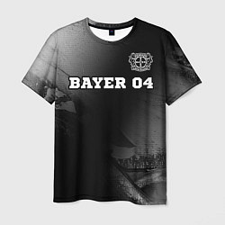 Футболка мужская Bayer 04 sport на темном фоне посередине, цвет: 3D-принт