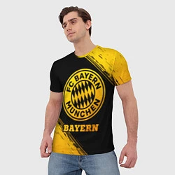 Футболка мужская Bayern - gold gradient, цвет: 3D-принт — фото 2