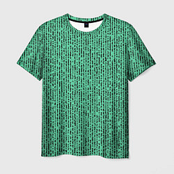 Футболка мужская Мозаика нефритовый зелёный, цвет: 3D-принт