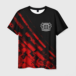 Футболка мужская Bayer 04 sport grunge, цвет: 3D-принт