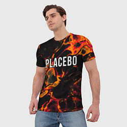 Футболка мужская Placebo red lava, цвет: 3D-принт — фото 2