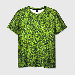 Футболка мужская Зелёная трава листья, цвет: 3D-принт