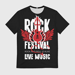 Футболка мужская Rock festival - live music, цвет: 3D-принт