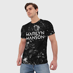 Футболка мужская Marilyn Manson black ice, цвет: 3D-принт — фото 2