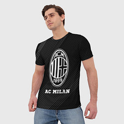 Футболка мужская AC Milan sport на темном фоне, цвет: 3D-принт — фото 2
