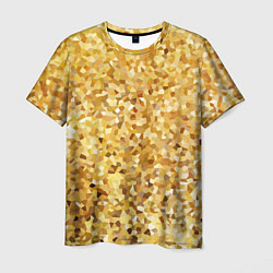 Футболка мужская Золотая мелкая мозаика, цвет: 3D-принт