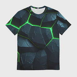 Футболка мужская Abstract dark green geometry style, цвет: 3D-принт