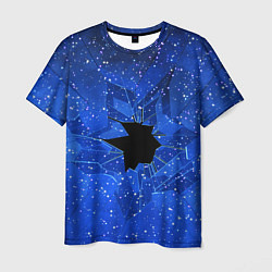 Футболка мужская Расколотое стекло - звездное небо, цвет: 3D-принт