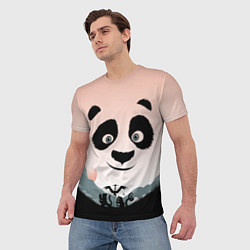 Футболка мужская Силуэт кунг фу панда, цвет: 3D-принт — фото 2