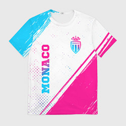 Футболка мужская Monaco neon gradient style вертикально, цвет: 3D-принт