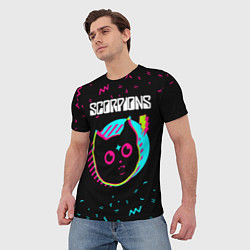 Футболка мужская Scorpions - rock star cat, цвет: 3D-принт — фото 2