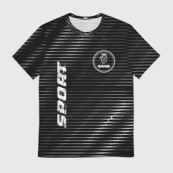 Футболка мужская Saab sport metal, цвет: 3D-принт