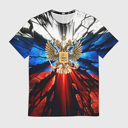 Футболка мужская Герб России триколор, цвет: 3D-принт