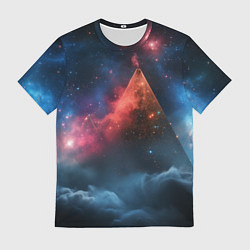 Футболка мужская Космическая абстракция пирамида, цвет: 3D-принт