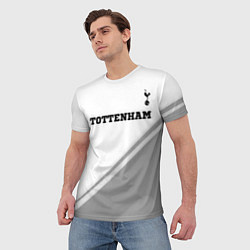 Футболка мужская Tottenham sport на светлом фоне посередине, цвет: 3D-принт — фото 2