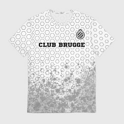Футболка мужская Club Brugge sport на светлом фоне посередине, цвет: 3D-принт