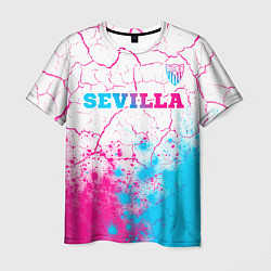 Футболка мужская Sevilla neon gradient style посередине, цвет: 3D-принт