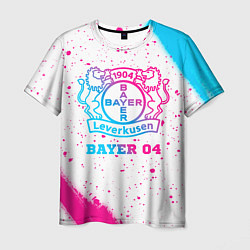 Футболка мужская Bayer 04 neon gradient style, цвет: 3D-принт