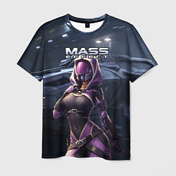 Футболка мужская Mass Effect ТалиЗора и космический корабль, цвет: 3D-принт