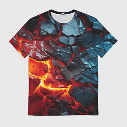 Футболка мужская Темная огненная плитка, цвет: 3D-принт